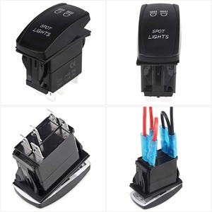 12V Kırmızı LED'li Zombi Lazer İşlemeli DPST 5 Pin 20A Dikey Anahtar, RV ATV UTV 4x4 Kamyon Arazi Aracı Kontrol Paneli için - Product Image 4