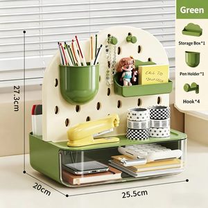 Organisateur de maquillage multifonctionnel à rotation à 360 degrés, rangement de bureau avec tiroir - Product Image 5