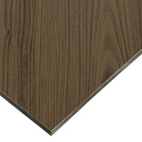 Panel compuesto de aluminio con revestimiento de PE PVDF de color madera ACP ACM para fachada de edificio comercial
