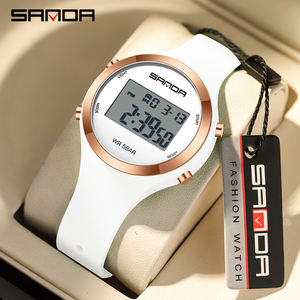 Sanda 2147 New Fashion Luxury Sports Electronic <b>Watch</b> <b>for</b> Students, Multi-Functional <b>Waterproof</b> Alarm Clock <b>Watch</b> - Product Image 1