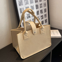 Sac fourre-tout en feutre de grande taille, personnalisé, à prix de gros, pour le shopping, avec bandoulière
