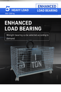 Conteneur métallique robuste personnalisable, grande <span class=keywords><strong>cage</strong></span> pliable pour chariot à roulettes pour le stockage, conçu par des professionnels - Product Image 6