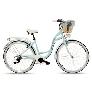 Fabrika sıcak satış şehir bisiklet döngüsü kadın 26 inç yüksek karbonlu çelik çerçeve moda bisiklet şehir bisikleti yetişkin için