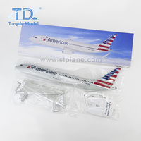 Maquette de jet en plastique American B737 MAX 8 à l'échelle 1/100, 40 cm
