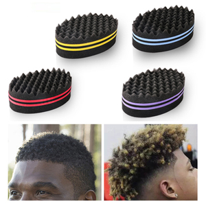 Escova mágica de cabelo, alta qualidade, dupla face, pirâmide afro, onda de bobina, torção, esponja, escova de cabelo - Product Image 3