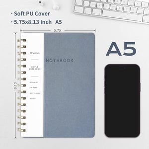 Agenda quotidien personnalisé A5 A6 B6 Achievher, journal de développement personnel, couverture en lin, carnet à spirales - Product Image 3