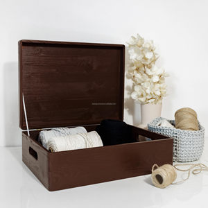 Solid Pine Wood <strong>Storage</strong> <strong>Box</strong> <strong>with</strong> <strong>Lids</strong> and Handle 40cm Rectangle Custom Logo Keepsake Gift Boxes Cheap Wooden <strong>Box</strong> for Jewelry - Product Image 5