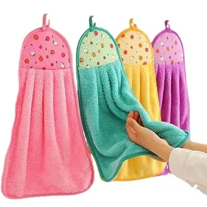 Hanging Kitchen Towel Quickly-dry Lovely Hand Towel With Ties
