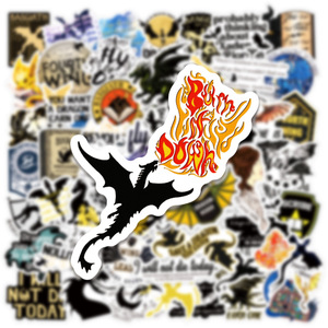50 pezzi di fantasia libro Dragon Rider PVC in vinile decalcomanie per gli amanti del libro - Product Image 5