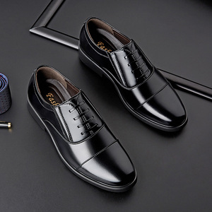 Men's Genuine Cowhide Leather Shoes Lace-up Oxford Office Career Dress Shoes Anti-slip Wear-resistant Insulative Adult Size - Product Image 2