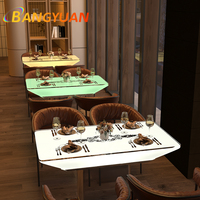 Penjualan langsung dari pabrik LED meja bar dekoratif bar berubah warna meja rendah luar ruangan restoran bar meja makan LED
