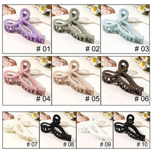 Élégantes grandes pinces à cheveux en forme de requin, pinces à cheveux de créateur, 10 cm, couleur unie givrée, pinces à cheveux pour femmes - Product Image 4