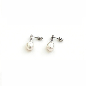Boucles d'oreilles clous en argent sterling S925 Kaiming avec perles, motif floral ovale, pour femme, usage quotidien - Product Image 5
