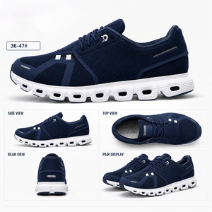 Chaussures de sport unisexes légères en maille unie à lacets, amortissantes pour l'entraînement, le jogging et la marche, en stock, grandes tailles 36-47 - Product Image 5