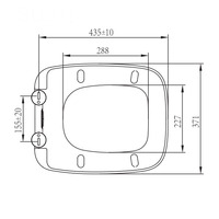 SUNTEN SU011 Couvercle de siège de toilette carré moderne UF à fermeture douce avec garantie de 2 ans et plaque de protection pour articles sanitaires de salle de bain