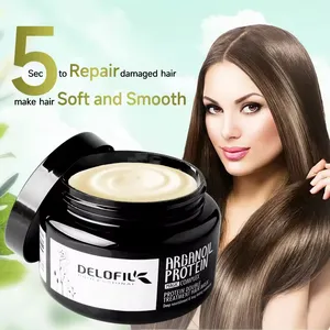 Delofil individuelles Label 500 ml 100 % natürliche organische Nährung reparaturbehandlung Keratin Haarmaske für Haar feuchtigkeitsspendende Wellenreparatur