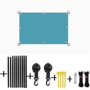 Tenda da tetto per auto personalizzabile, palo per parasole laterale, telone impermeabile, supporto per fune, ancoraggio a ventosa, campeggio all'aperto - Product Image 6