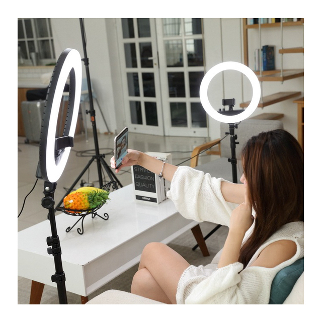 Tik Tok 18-Inch LED Selfie Fill Ring Makeup Light Photography Studio Equipment for Streaming for Makeup & Lighting