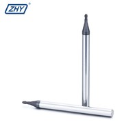 Zhy 0.2Mm 0.3Mm 0.4Mm 0.5Mm 0.6Mm 0.7Mm 0.8Mm 0.9Mm Fraise à bout sphérique en carbure