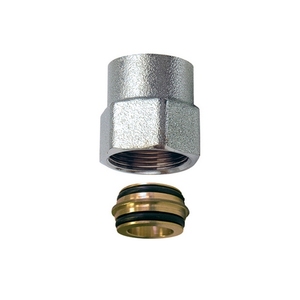 Raccordo di riduzione cromato da 24x19mm a filettatura femmina da 1/2 pollice per tubi idraulici - Product Image 1