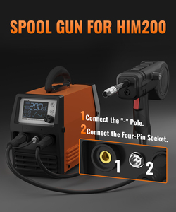 Pistolet à cuillère <span class=keywords><strong>HITBOX</strong></span> <span class=keywords><strong>MIG</strong></span> sans gaz, MMA, Lift TIG Machine à souder multifonction <span class=keywords><strong>MIG</strong></span> /MAG Type de torche de soudage Pistolet à cuillère Pistolet à souder - Product Image 4
