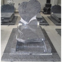 Monument funéraire en granit naturel, sculpture de cœur simple de style européen moderne, avec des motifs de tombes modernes