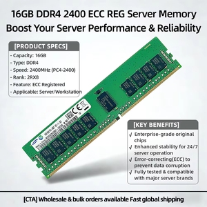 M393A4K40BB1-CRC pour 16 Go <span class=keywords><strong>DDR4</strong></span> <span class=keywords><strong>2400</strong></span> ECC UDIMM PC4-19200 Mémoire serveur 8 Go en stock - Product Image 2
