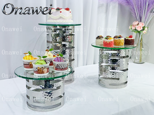 Onawei Autres fournitures hôtelières et de restauration, vente <span class=keywords><strong>en</strong></span> gros d'usine pour présentoir alimentaire, buffet, support à gâteau vertical <span class=keywords><strong>en</strong></span> acier inoxydable - Product Image 6