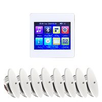 Amplificateur mural Bluetooth 4 canaux 425S+CF620 pour maison intelligente et 8 enceintes de plafond pour système de musique d'ambiance multi-pièces