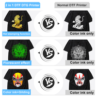 Nouvelles imprimantes textiles DTG DTF 2 en 1 taille d'impression A3 pour t-shirt vêtements jean t-shirt machine d'impression