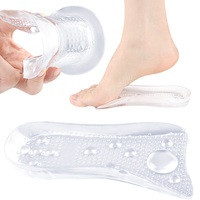 Semelles de chaussures en gel pour l'avant-pied, auto-adhésives, massantes, absorbant les chocs, orthopédiques, souples, trois quarts de longueur, avec soutien de la voûte plantaire