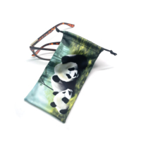 Stockage de lunettes/lunettes de soleil en microfibre anti-poussière à impression personnalisée sac de transport avec cordon pochette accessoires de lunettes
