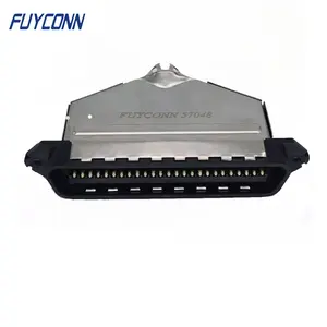 RJ21 180 degree cable outlet 50 pin Plug male crimp type IDC Connector, 2.16mm 50pos IDC male Centronic Connector