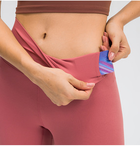 เลกกิ้งออกกำลังกายเอวสูงผ้าสแปนเด็กซ์สำหรับผู้หญิงเลกกิ้งออกกำลังกายแบบกำหนดเองเอวสูง - Product Image 2