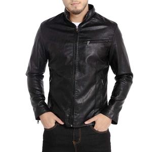 Nouvelle veste de moto en cuir de haute qualité Vestes en cuir pour hommes Veste en cuir personnalisée à la mode pour hommes en détresse - Product Image 6