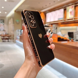 Funda para Teléfono con Patrón de Corazón Lateral para A52 A53 A13 5G A12, Funda de Lujo con Recubrimiento para Samsung Galaxy S25 Ultra S24 S23 - Product Image 2