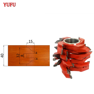 YUFU Hard Metal Face Mill Door Frame Tenon Knife Solid Wood Cabinet Splicing <b>Tool</b> OEM Customizable Uncoated HRC 60-62 for CNC - Product Image 5