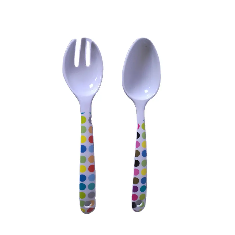 Sinh Thái Thân Thiện Phân Hủy Sinh Học Trọng Lượng Nhẹ Melamine Kid Flower Cartoon Spoon Dĩa Cho Trẻ Em Ăn Uống