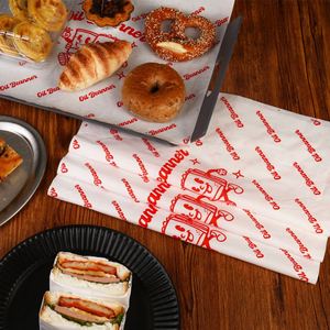 Custom Burger Kraft Waterproof Reusable Parchment Baking <b>Paper</b> PE-Coated Sandwich Packaging Wrapping for Pizza and Food - Product Image 5