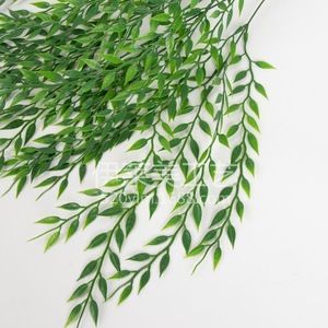 Enredaderas Artificiales de Sauce Llorón de 100cm-200cm, Hojas de Plástico Verdes, Decoración Colgante de Pared para Fondo de Boda - Product Image 4