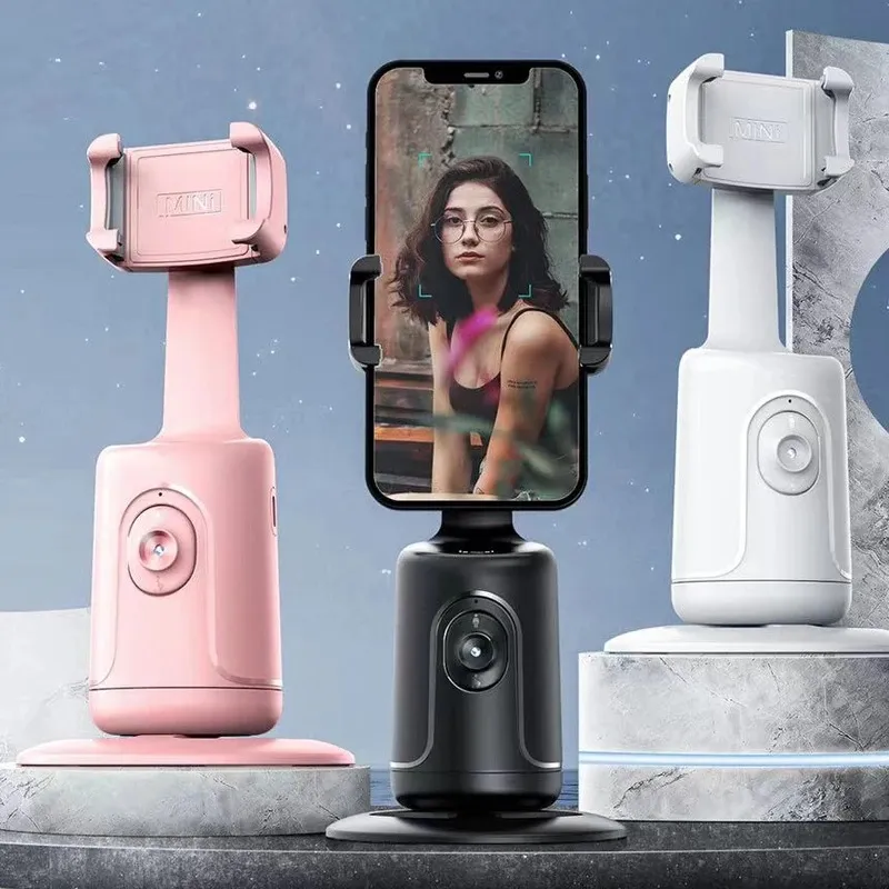 360 Rotação Inteligente AI Phone Holder Auto Face Tracking Gimbal Estabilizador com Câmera Home Kitchen Office Hands Free Phone Holders