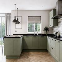 Vermonhouzz - Armoire de cuisine sur mesure pour usage domestique - Meubles de cuisine traditionnels - Armoire de cuisine en bois avec comptoir en quartz