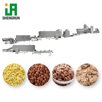 Ligne de production de céréales pour petit-déjeuner à capacité personnalisable, machine d'extrusion de flocons de maïs, machine à céréales instantanées