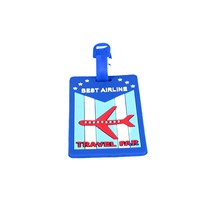 Étiquettes de bagages en silicone emballées individuellement, en gros, directement de l'usine, en stock, design animalier style carte d'embarquement, simplicité urbaine