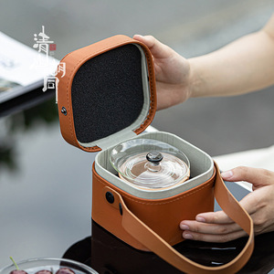ชุดกาน้ำชาพกพา Flying Glass Express ทนความร้อน แก้ว 3 ใบในกาน้ำชาเดียว ของขวัญทางธุรกิจ สไตล์หรูหรา - Product Image 2