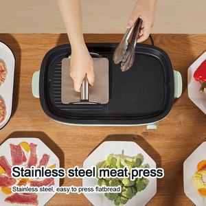 Aksesori pemanggang BBQ baja tahan karat Spatula memasak sekop <span class=keywords><strong>Burger</strong></span> tekan pembuat daging isi ulang - Product Image 3