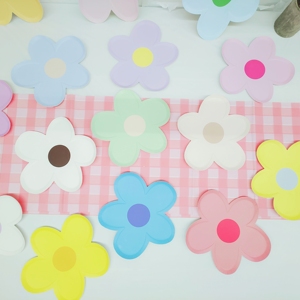 Platos Desechables Premium con Diseño Floral DAMAI, Artículos para Fiestas de Cumpleaños Infantiles, Platos de Papel con Forma de Flor en Colores Variados - Product Image 5