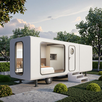 Cabine intelligente compacte et contemporaine de 9m pour le glamping Pod Apple Tiny House Solution Space Capsule Caractéristiques Villa préfabriquée en acier pour hôtel