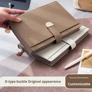 Libreta A5 con Cubierta <span class=keywords><strong>de</strong></span> Imitación <span class=keywords><strong>de</strong></span> Cuero, Diseño con Hebilla, Libreta Personalizada para Oficina, Diario <span class=keywords><strong>de</strong></span> Negocios, Set <span class=keywords><strong>de</strong></span> Libretas <span class=keywords><strong>de</strong></span> Regalo con Impresión - Product Image 6