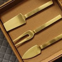 Ensemble de cuillères en acier inoxydable plaqué or, très demandé, finition miroir, luxe moderne, élégant, pour restaurants, prix compétitif